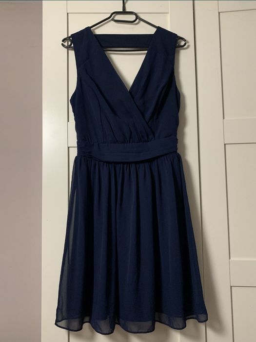 Тъмно синя официална рокля