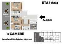 Apartament 3 camere Piata Alba Iulia - Imobil nou Dezvoltator!