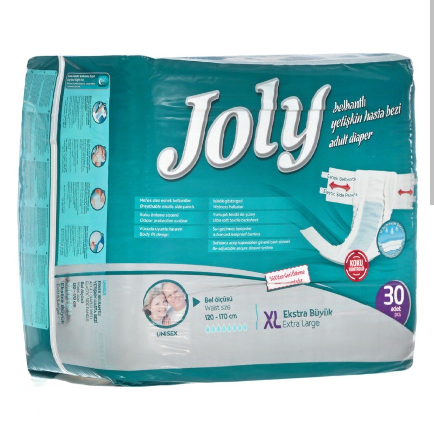 Подгузники JOLY для взрослых XL - SUPER (8 капель)