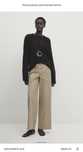 Pantaloni Massimo Dutti din poplin