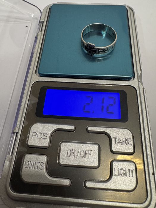 Inel vechi argint 800, wwi Germania 1914. Crucea de fier.