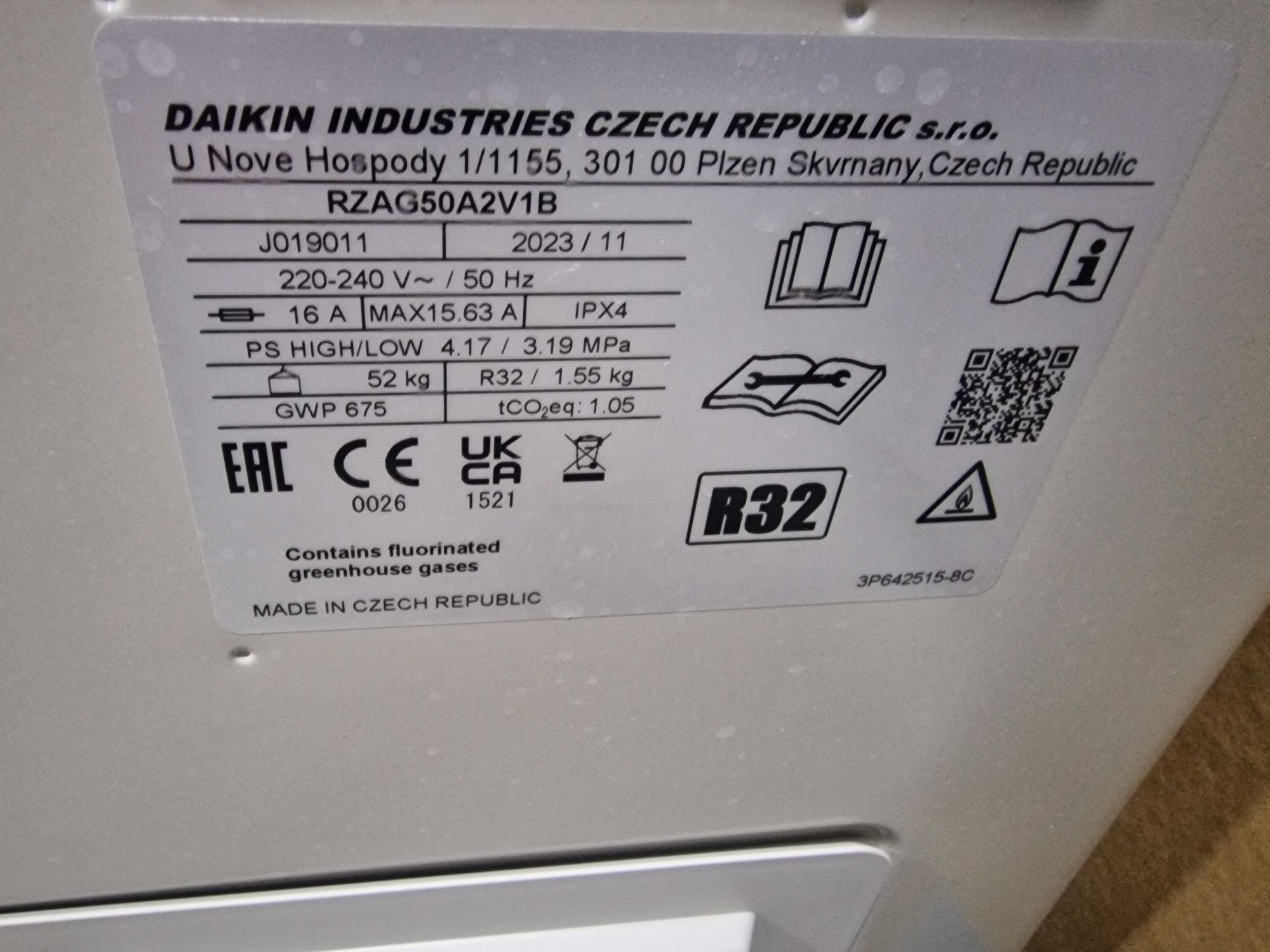 Нов подов климатик Daikin 18ка RZAG50 FVXM50 SkyAirAlpha топ клас А+++