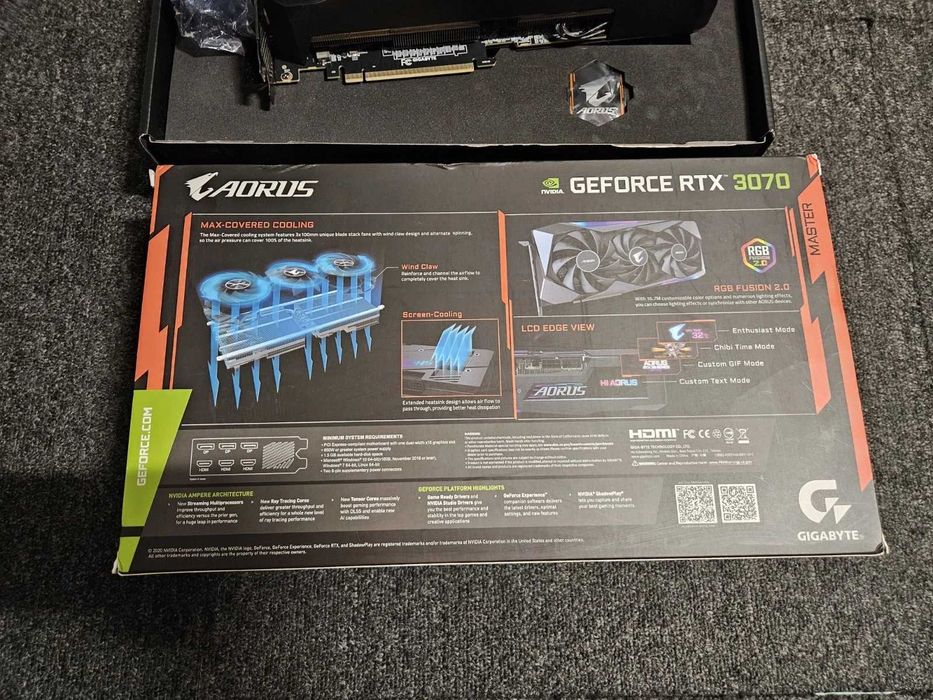 Gigabyte AORUS RTX 3070 Master 8GB GDDR6X