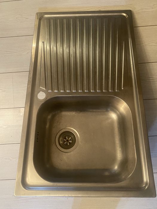 Chiuveta de inox  cu o cuva si cu picurator de vasa