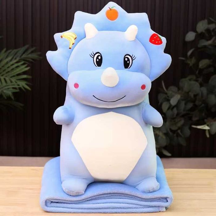 Jucarie De Plus KOMAZI®  Dino  60 cm cu Paturica 100 x 175 cm