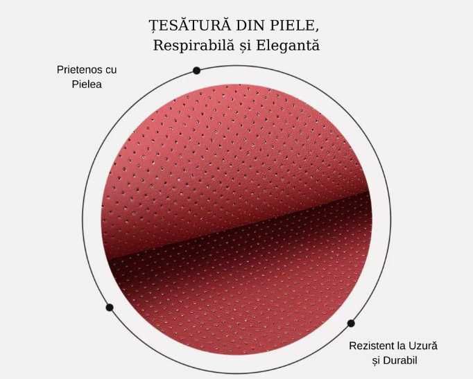 Perna Lombara din Piele pentru scaun AUTO,  ROSU/NEGRU