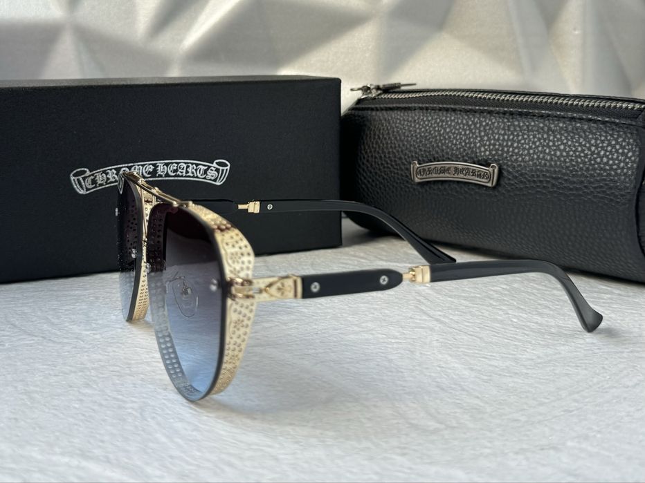 Мъжки слънчеви очила с капаци отстрани 5 цвята chrome hearts