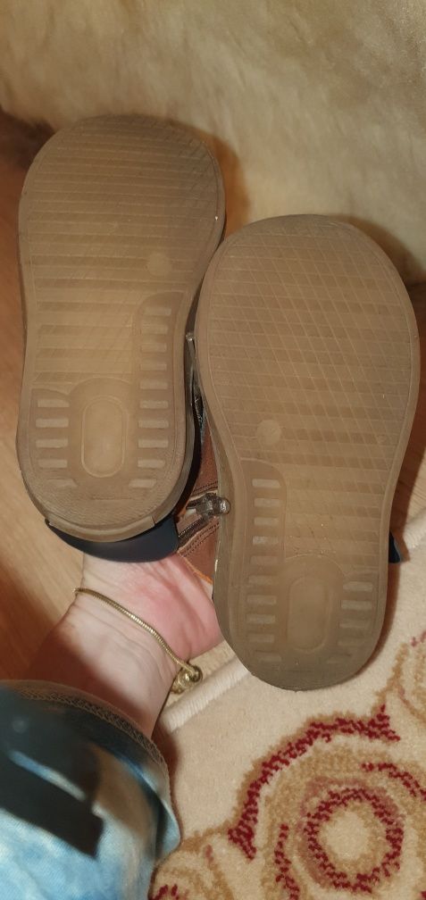 Ghete copii din piele cu talonet BebeAvus