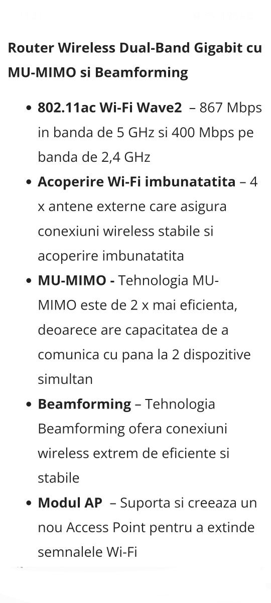 Router 2,4-5Ghz. Sigilat