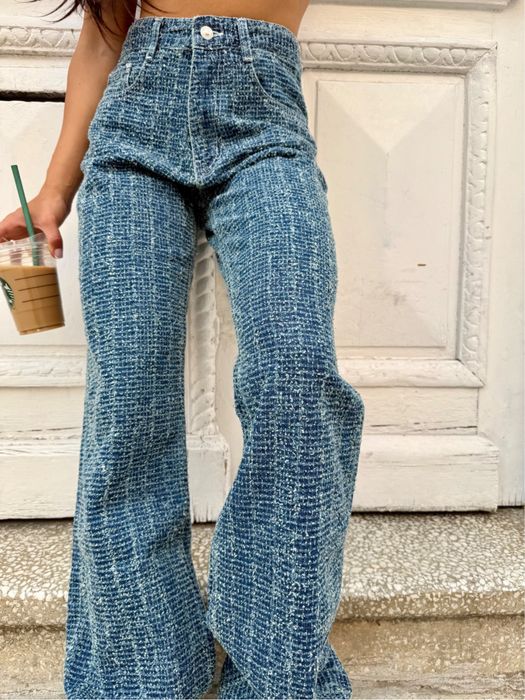 Дамски широки дънки