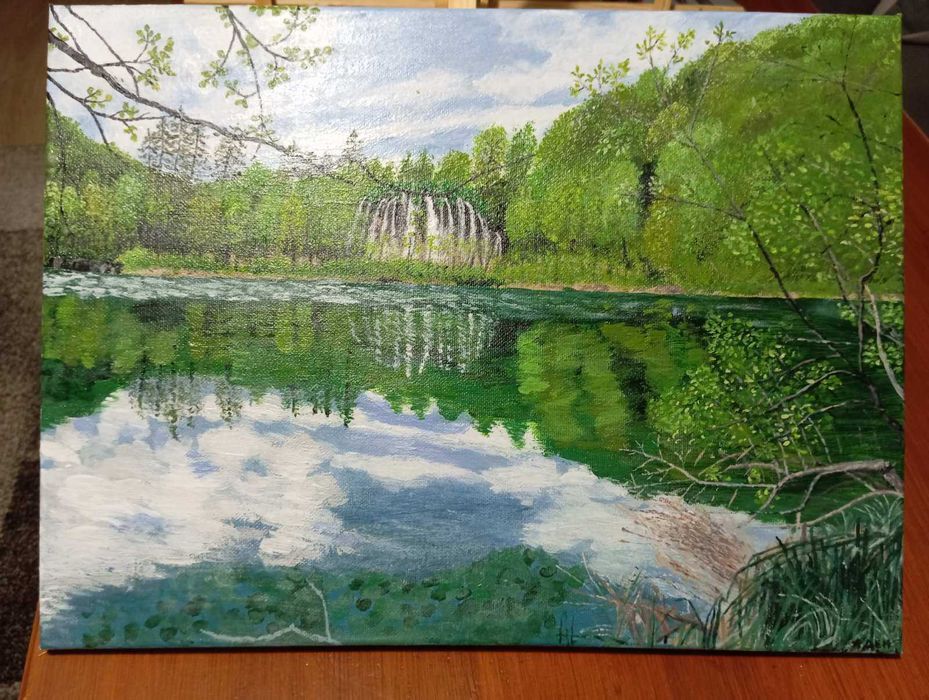 ръчно рисувани картини с акрилни бои 30/40