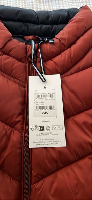 Garrett Orange Showerproof Padded Gilet