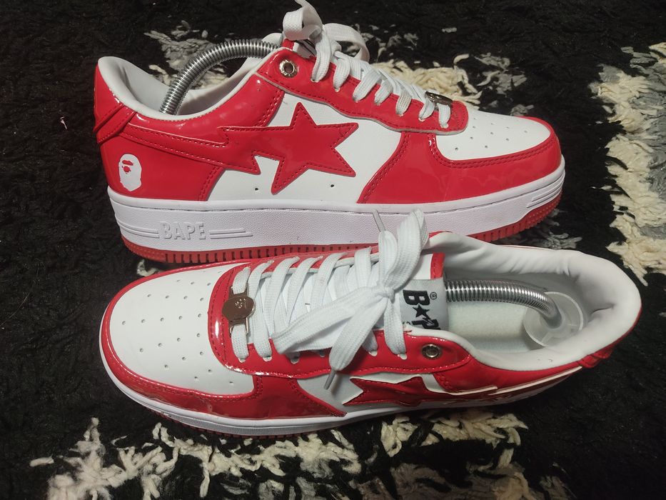 Bapesta red and white