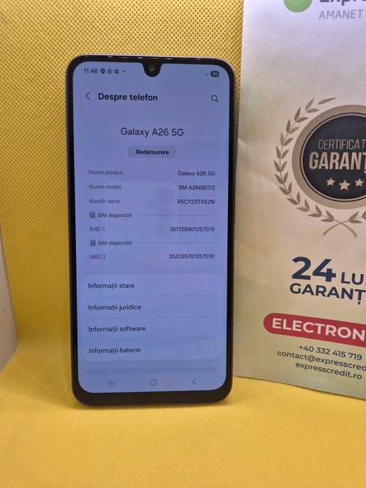 Telefon Samsung A26 (Ag29 Siraj b.33024) Garantie 2 ani