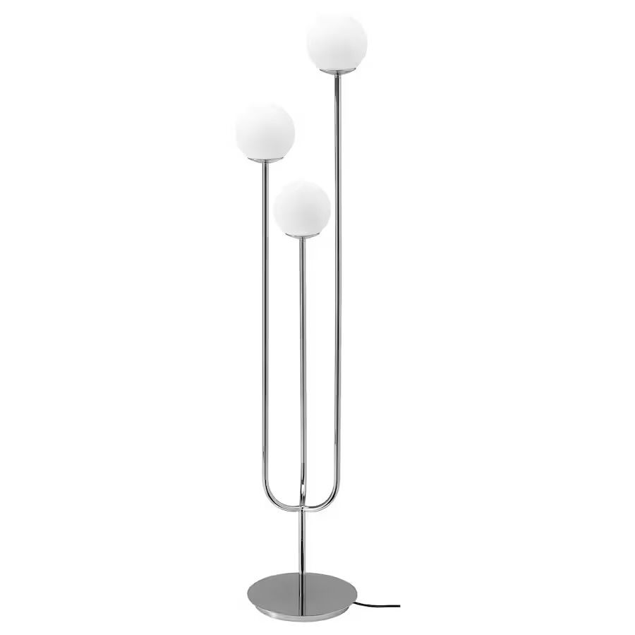 Lampadar cromat/opal sticlă SIMRISHAMN Ikea Nou