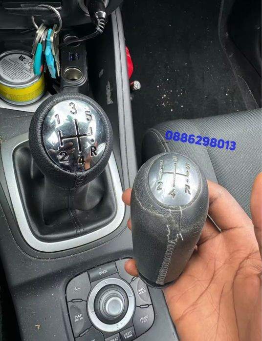 Скоростен лост кожен шит + маншон за Renault clio,megane,scenic,kango