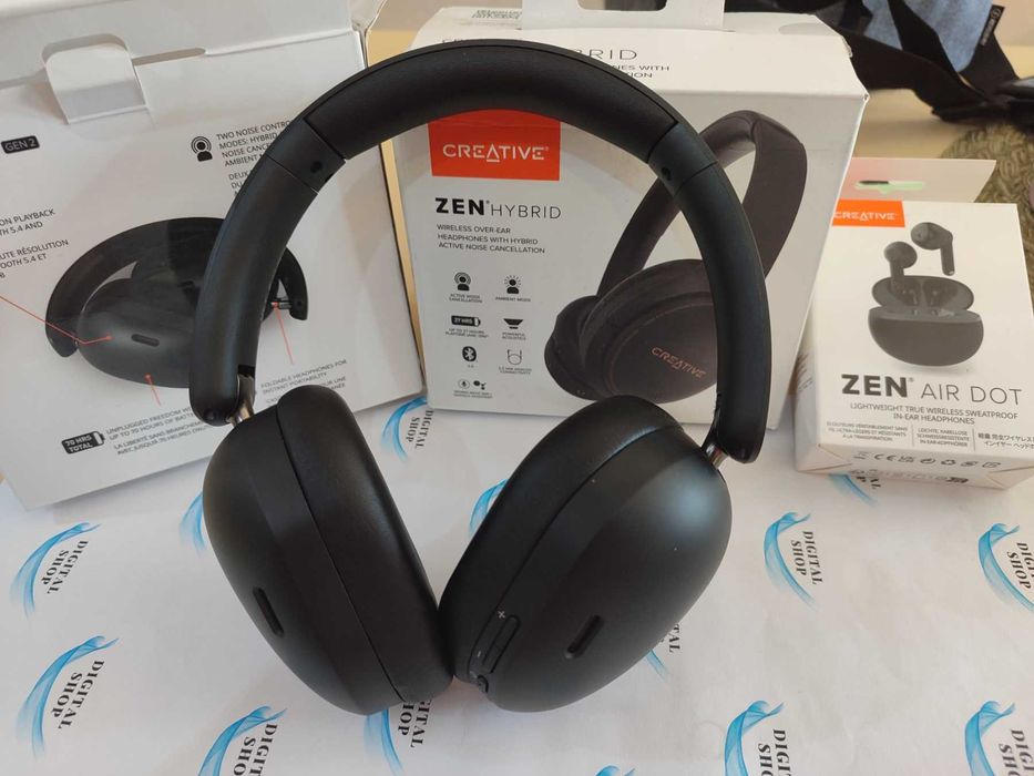 Creative Zen Hybrid Gen 2 Безжични слушалки с ANC и до 100 часа, Черен