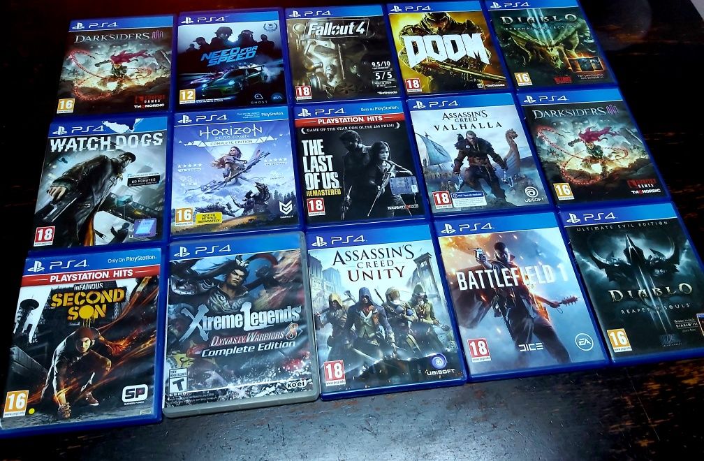 Doom Fallout Last of Us Diablo Watch D Secon S Nfs Playstation 4