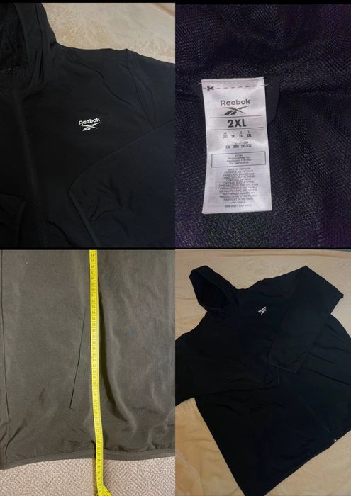 Jachetă sport Reebok, mărimea XXL, nouă, neagră.