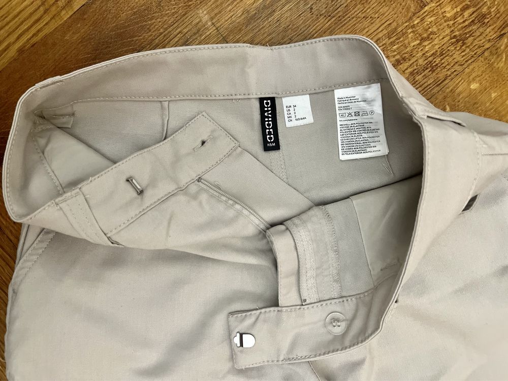 Pantaloni cargo H&M crem gri 34