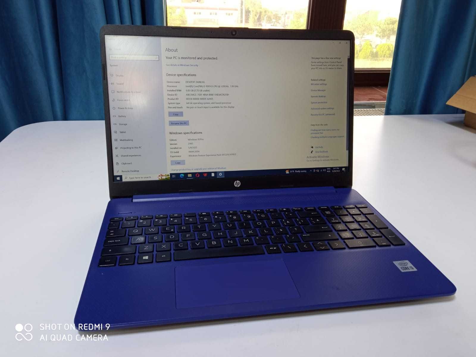 Laptop HP, Intel Core i3-1005G1, 8GB, SSD 512GB, Albastru