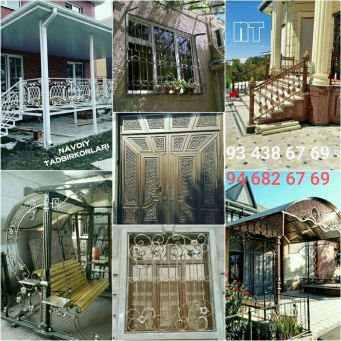 Svarka xizmati naves tom yopish reshotka temir darvoza eshik