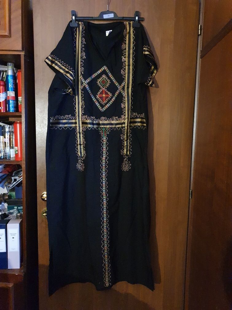 CAFTAN Vintage Egiptean Galabeya  Brodat MOIRÉ