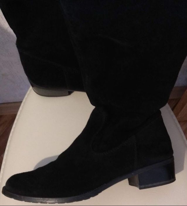 Сапоги ботфорты,замша,раз.39