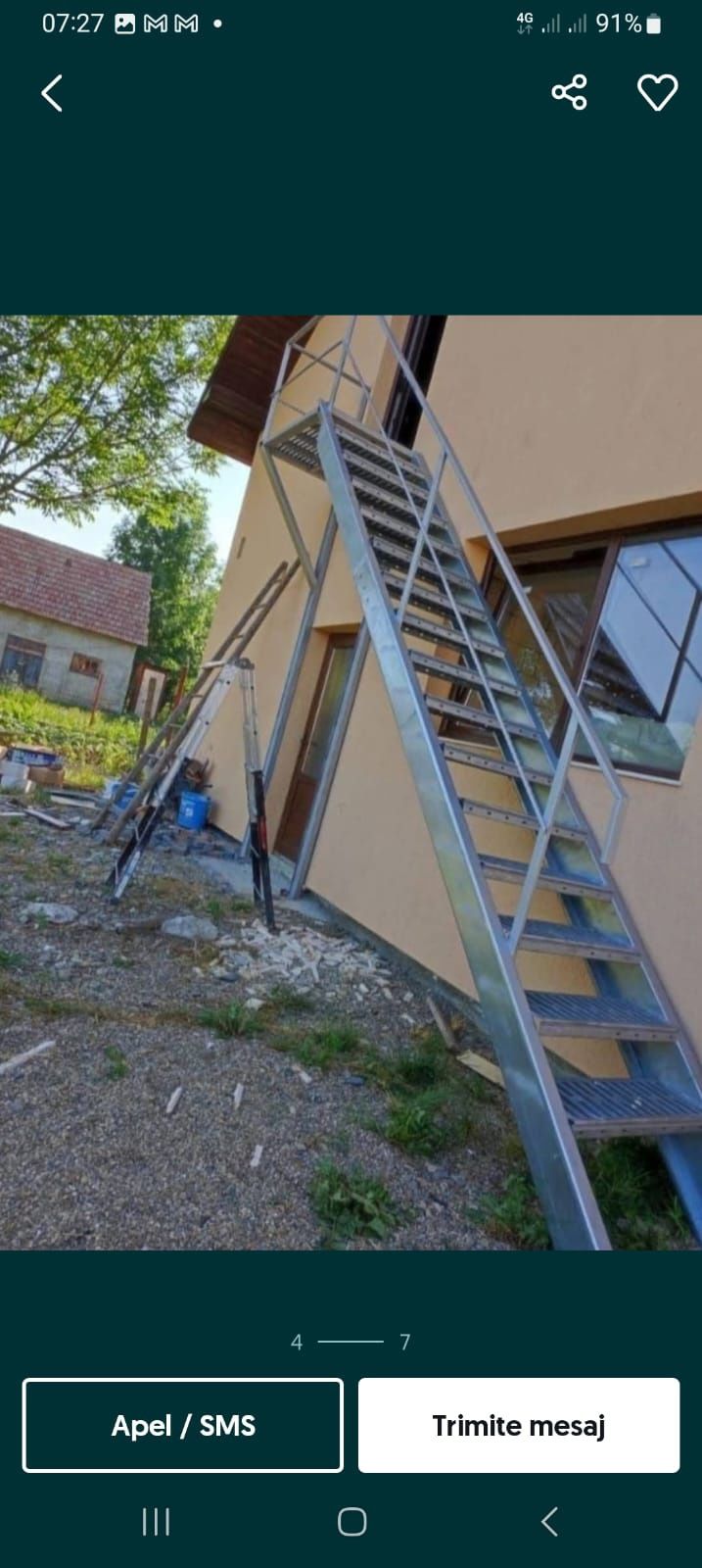 Scări metalice galvanizate