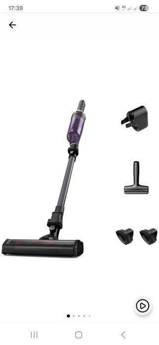 Aspirator vertical fara fir Rowenta X-Nano RH1128WO, 100W, 16.8V