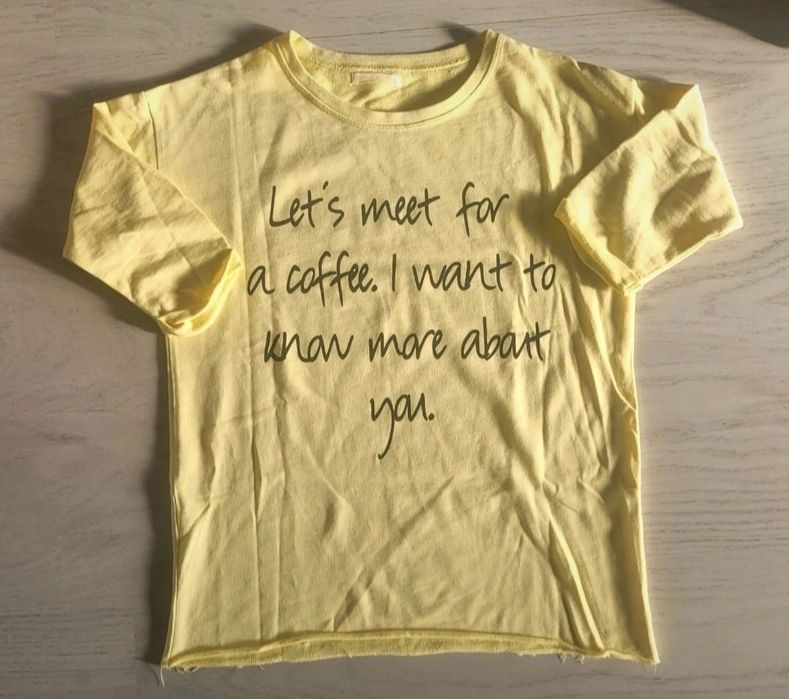 Tricou galben Bershka