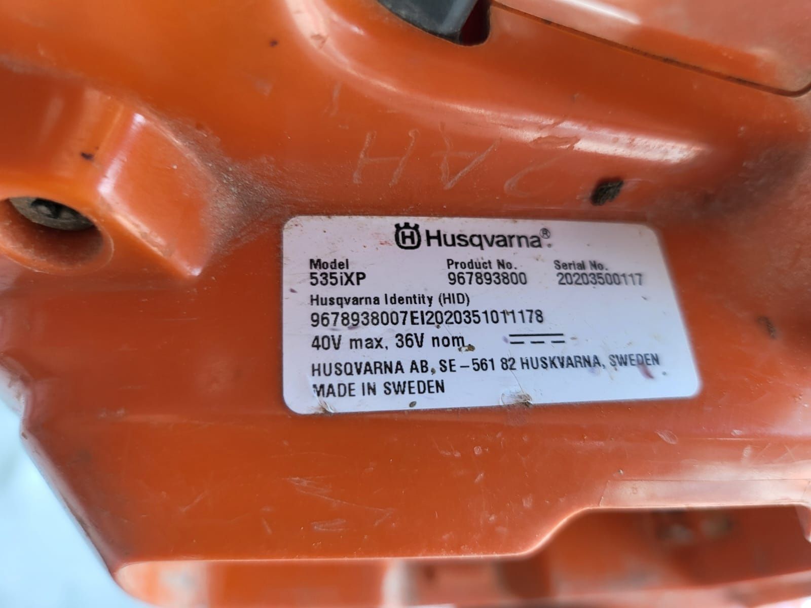 Drujba cu acumulator Husqvarna 535i XP