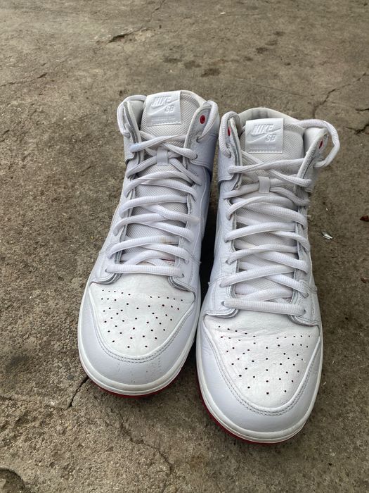 NIKE SB Zoom Dunk High Pro QS Kevin Bradley White Red NEW RARE