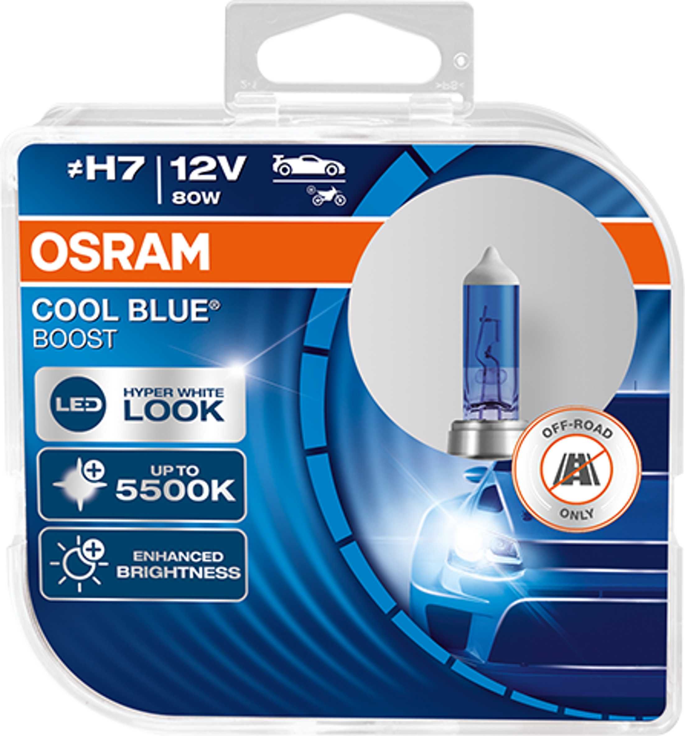 Осрам osram крушки h7 h4 h11 hb3 cool blue boost крушки за кола