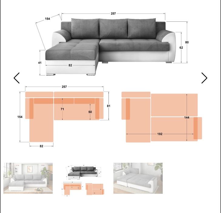 !!! Сив ъглов диван !!!