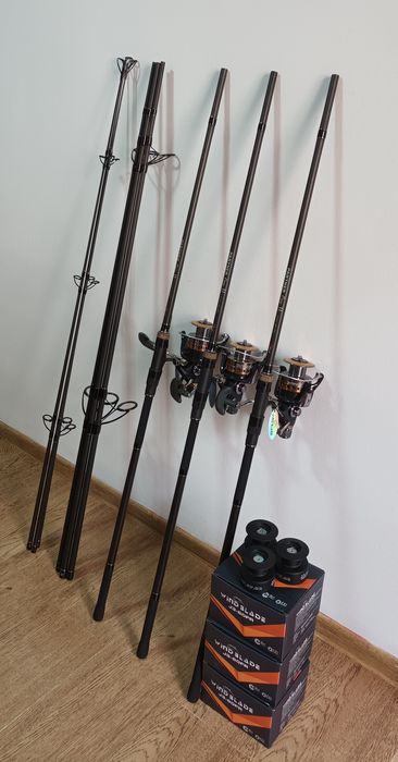 Set 3 Lansete Crap Partner 3.60 din 3 tronsoane + 3 Mulinete J3 60FR