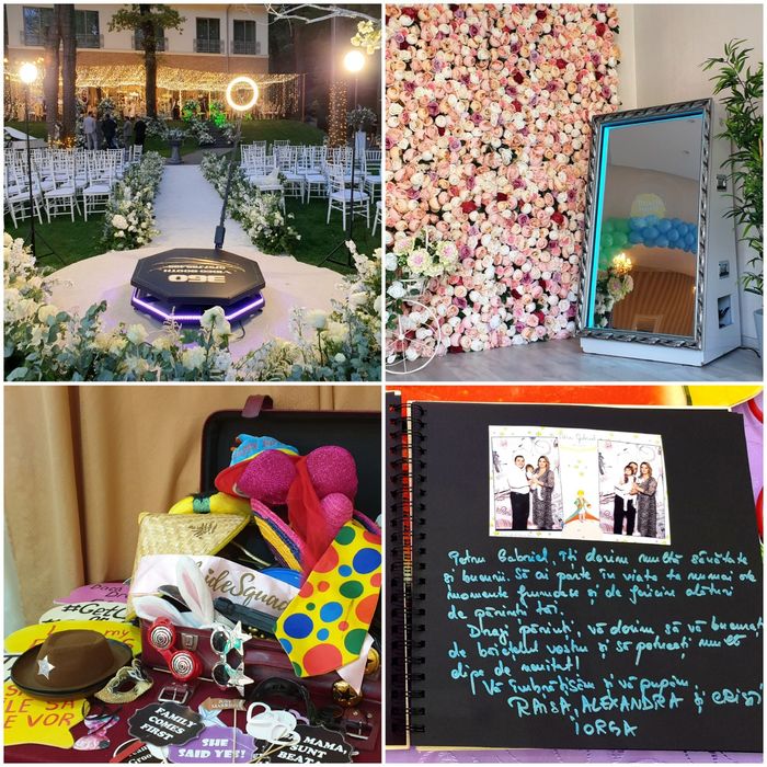 Aranjament nunta / panou floral / foto corner/ cabina foto / video 360