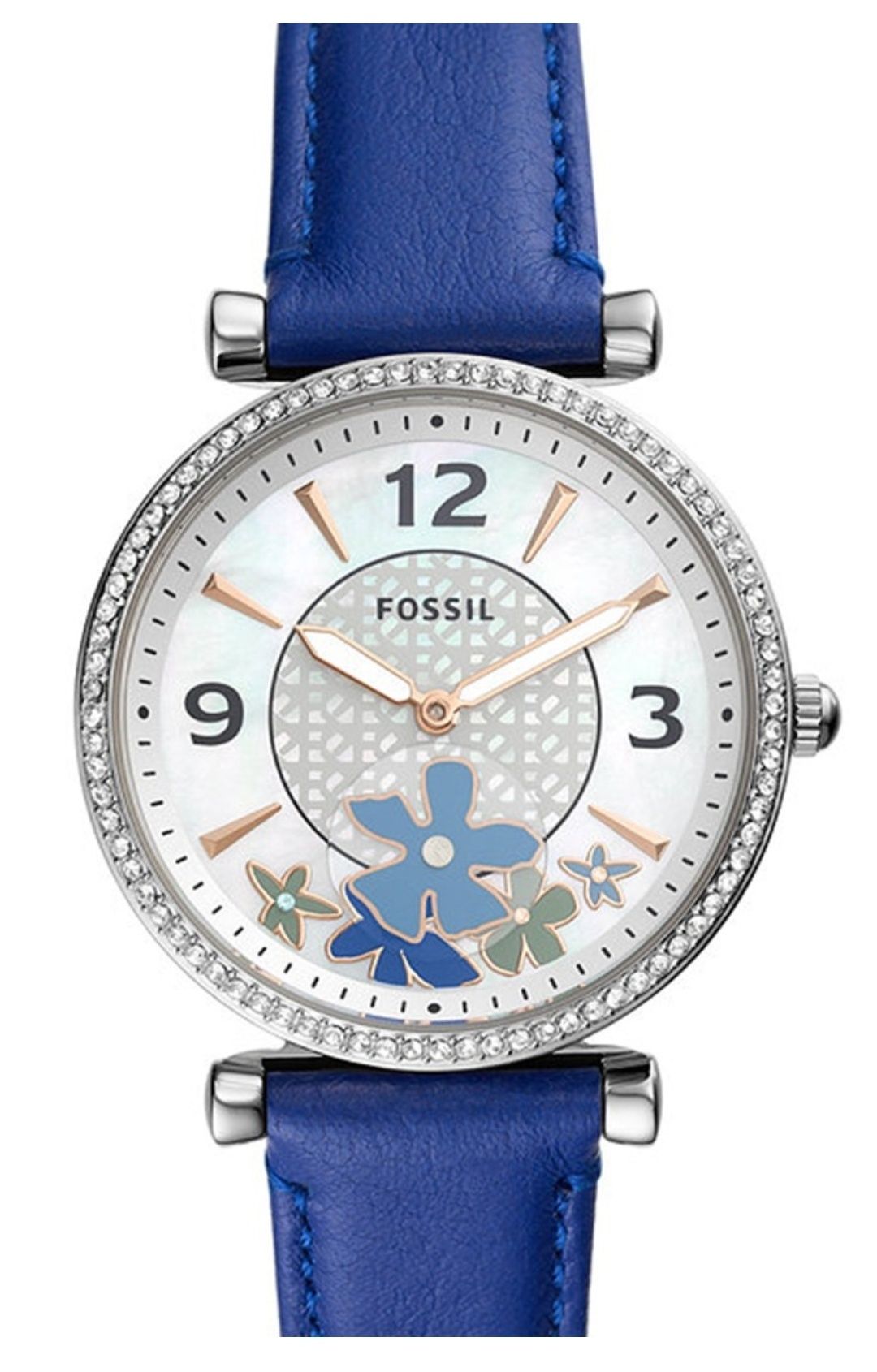 Дамски часовник Fossil Calrie  ES5188 blue/silver 
Часовник Carlie ES5