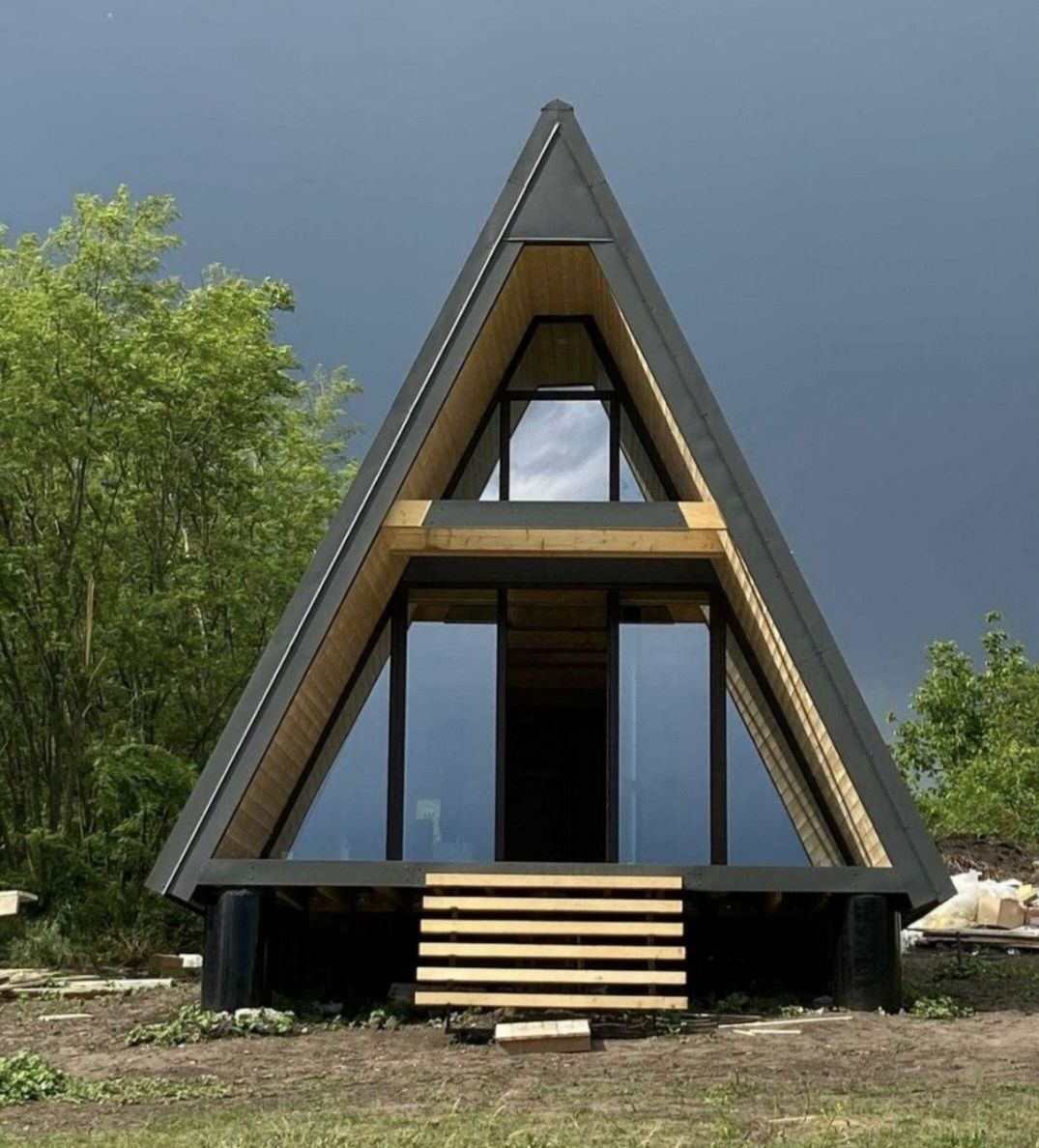 Vând cabane tip A frame