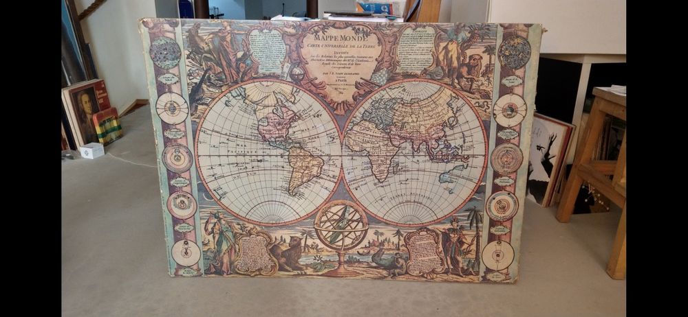 Mapamond vintage anii 1800 - 1900