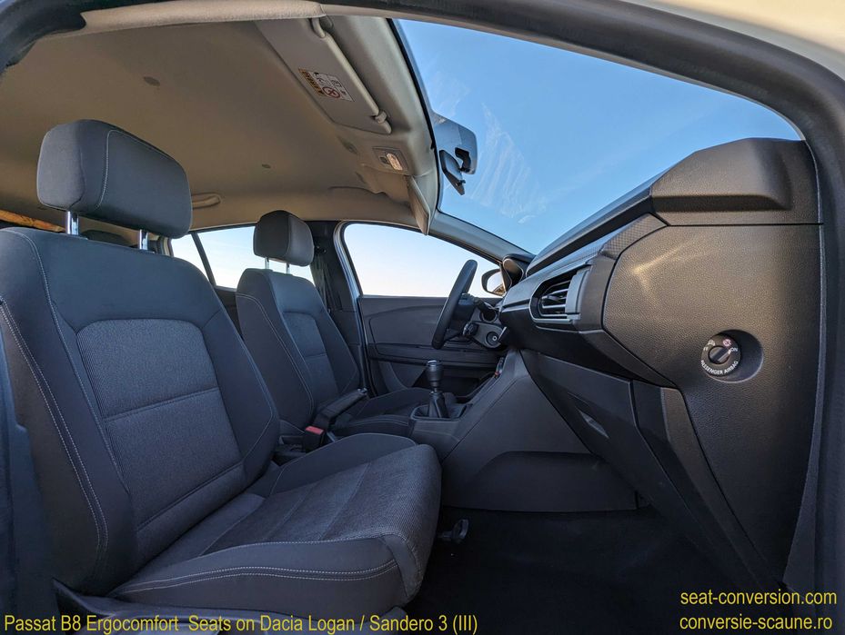 Sistem adaptare scaune de Passat B8 Ergocomf pe Logan Sandero 3 2020+