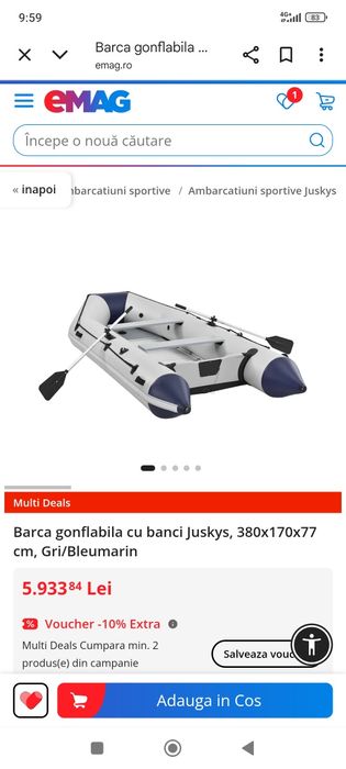 Barca gonflabila cu motor