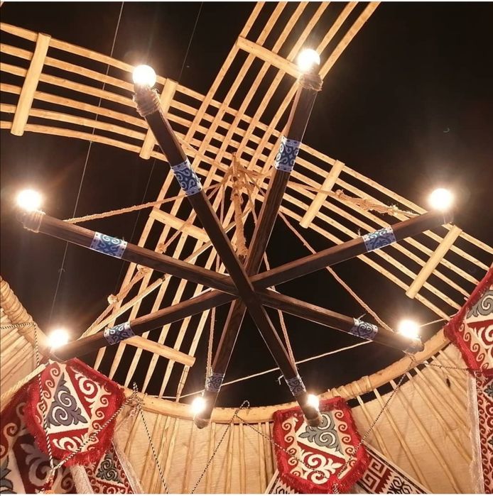 Люстра в стиле лофт для юрты