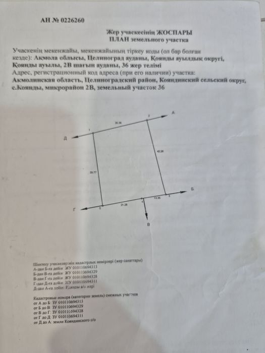 Тез арада қоянды аулында жер сатылады!