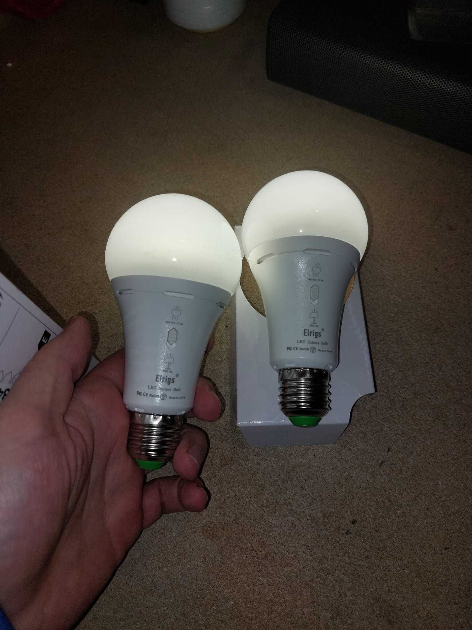 Bec E27 9W cu baterie de 1500mAh elrigs led light bulb