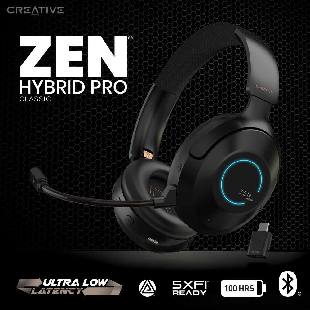 CREATIVE ZEN HYBRID PRO CLASSIC, до 100 часа, Bluetooth 5.3, Микрофон