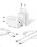 Нов, Запечатан комплект от 2 зарядни 25W, type C, Anker