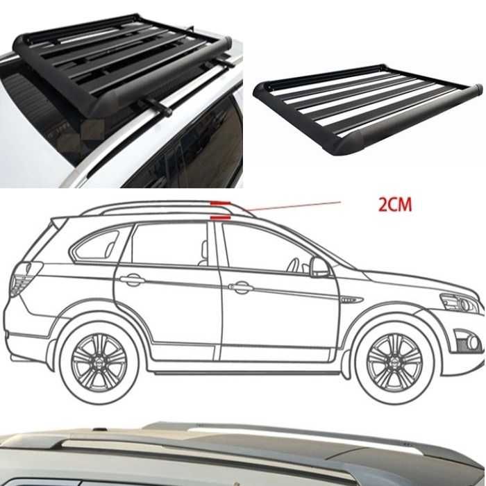 Багажник за покрив Automat, Алуминий+стомана, 160x110, 140x100, 127х96
