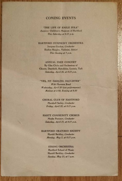 Autograf George Enescu, 1938