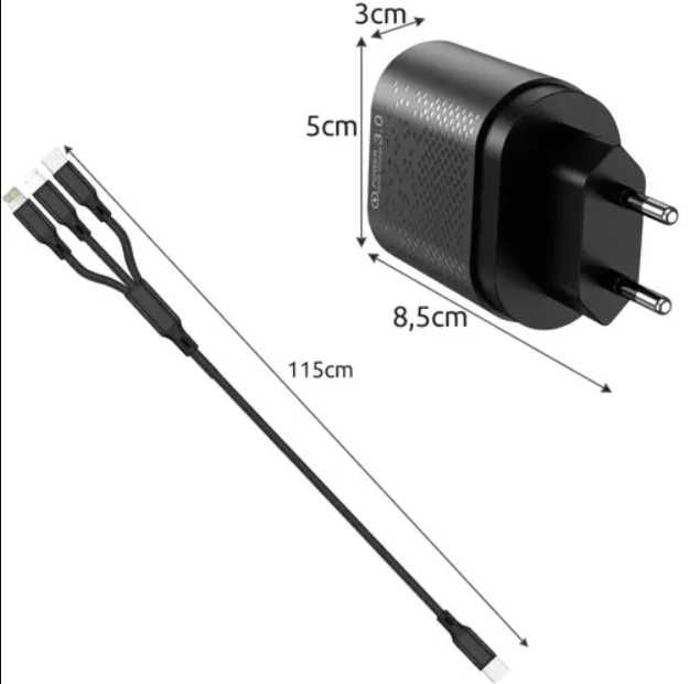 Incarcator 4x USB Incarcare Rapida Fast Charge 3.1A